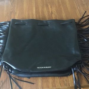 Black fringe bag
